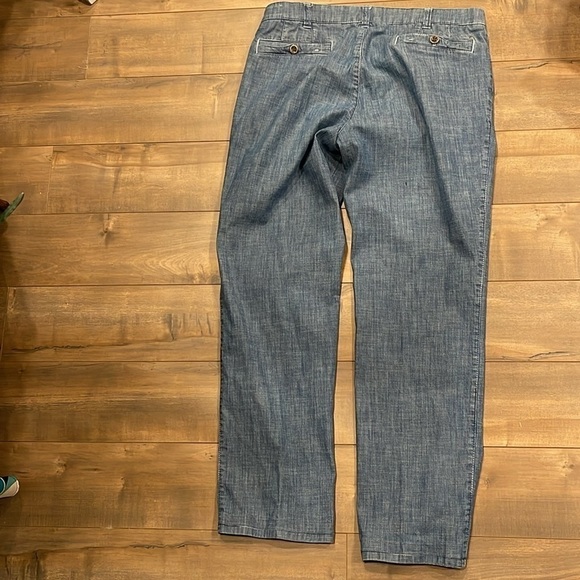 Meyer Hosen light blue stretchy  denim zip/slide clasp jeans with lined pockets - Picture 2 of 15